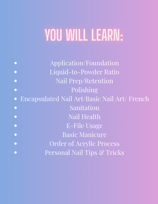 1 On 1 Nail Class with B. Starr