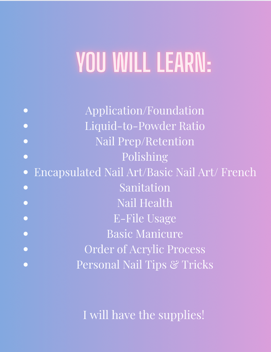 1 On 1 Nail Course with B. Starr