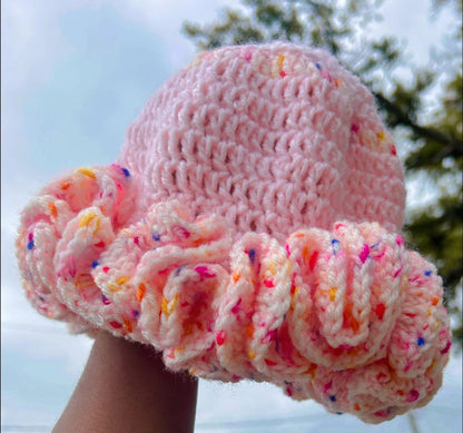 Crochet Ruffle Hat